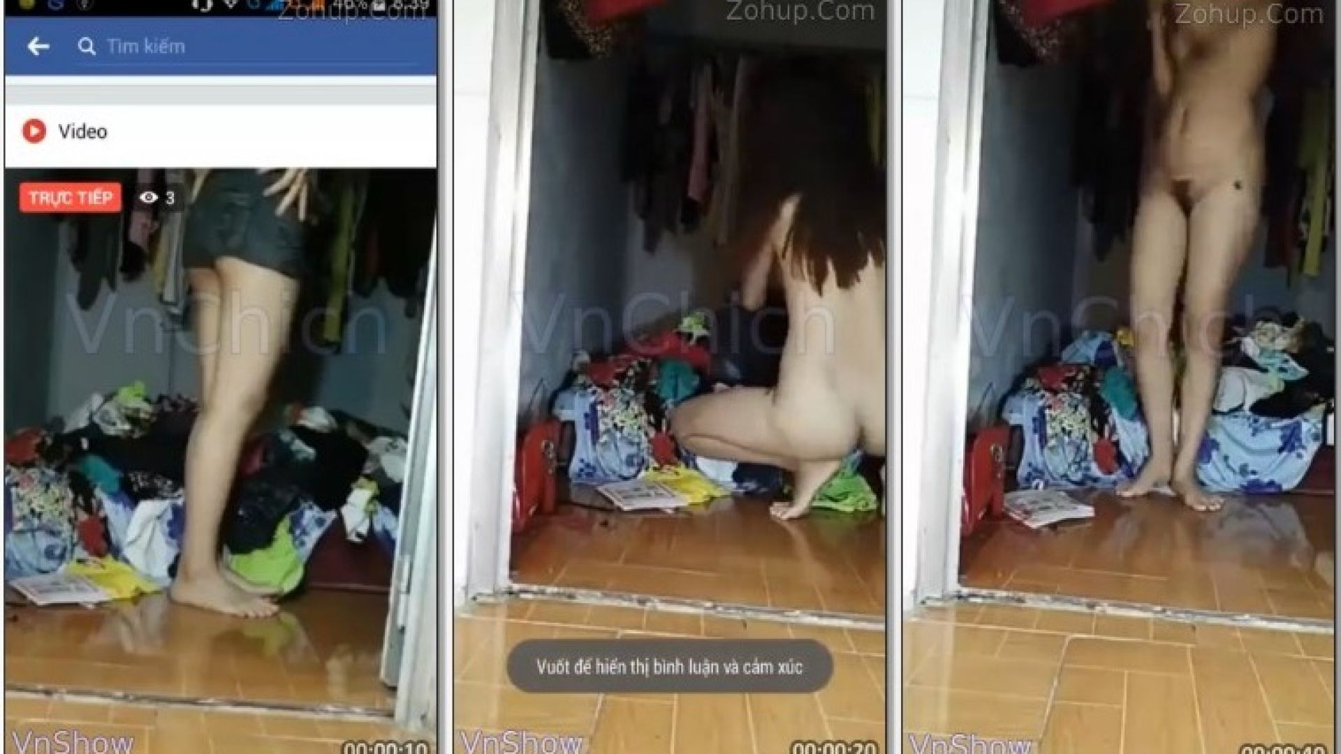 [VnShow] Em trang nguyên bị người yêu tung clip sex thủ dâm trên facebook live